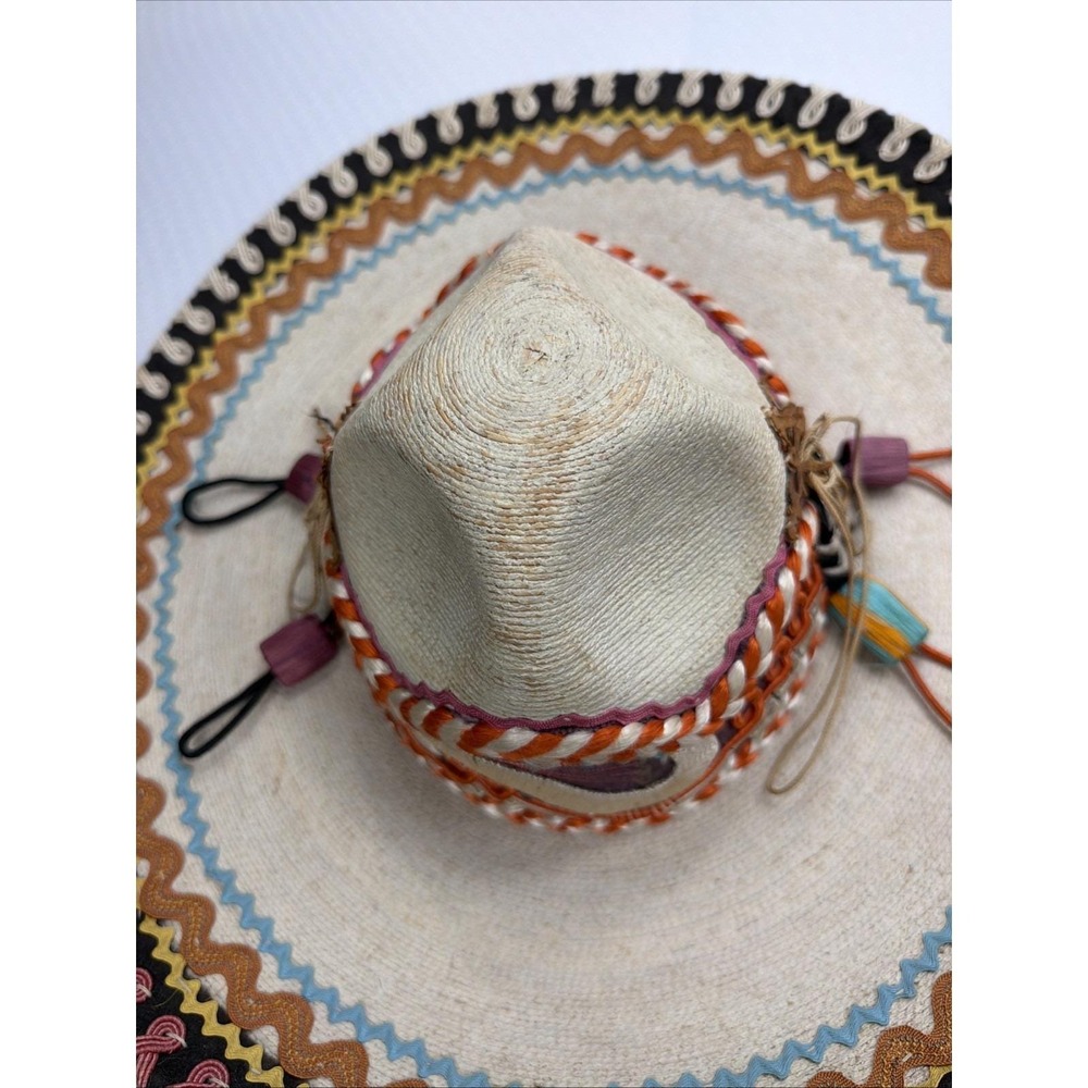Vintage 1960s Casa Chavez Mexican Sombrero de Palma Rodolfo Chavez Sahuayo Decor - Picture 7 of 16